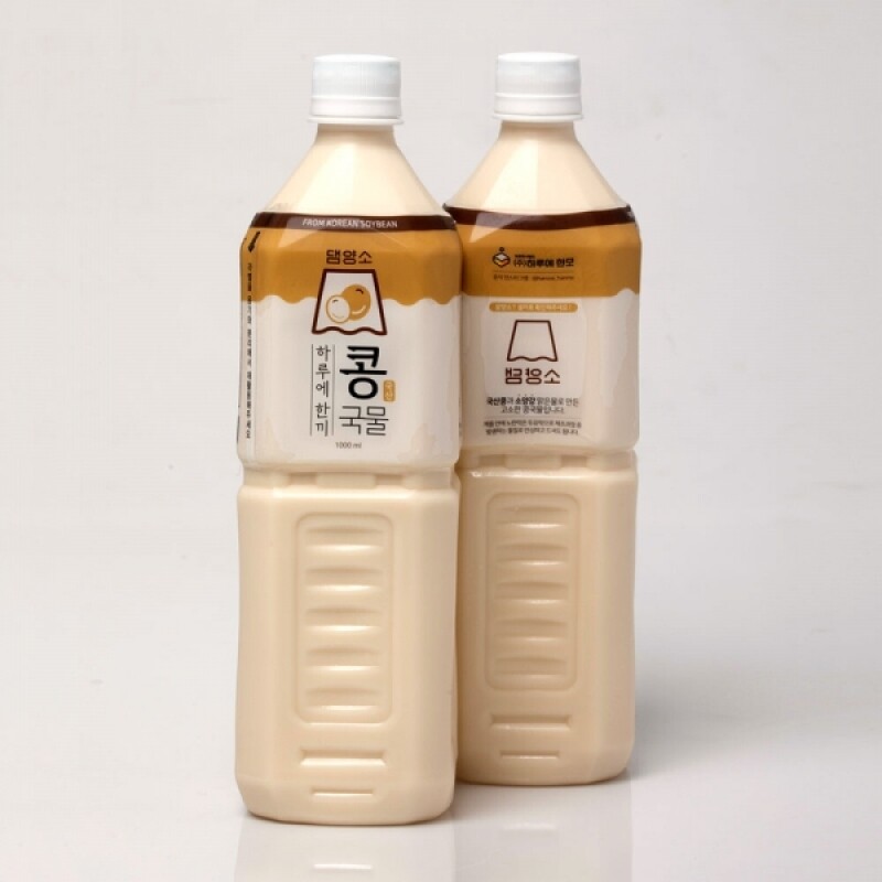 농업회사법인 하루에한모,(강원we)[댐양소] 국산콩 전통방식 진한 콩물 1000ml X 2입 (2L)